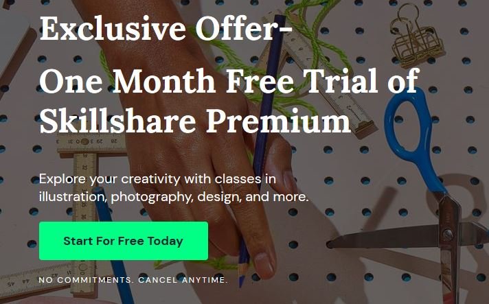 Skillshare 1 month free trial