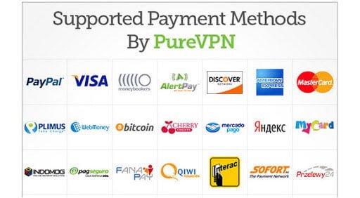purevpn payment gateways