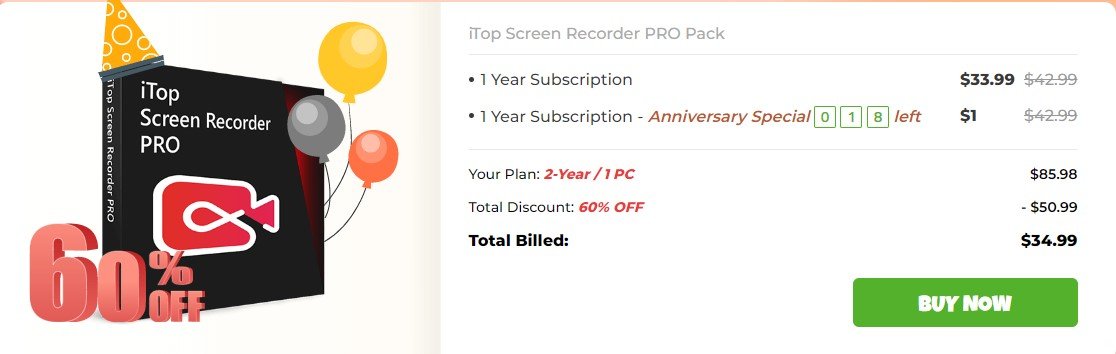 itop anniversary sale