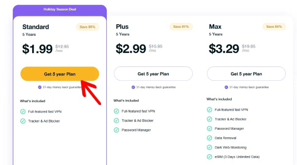 PureVPN 5 year plan pricing