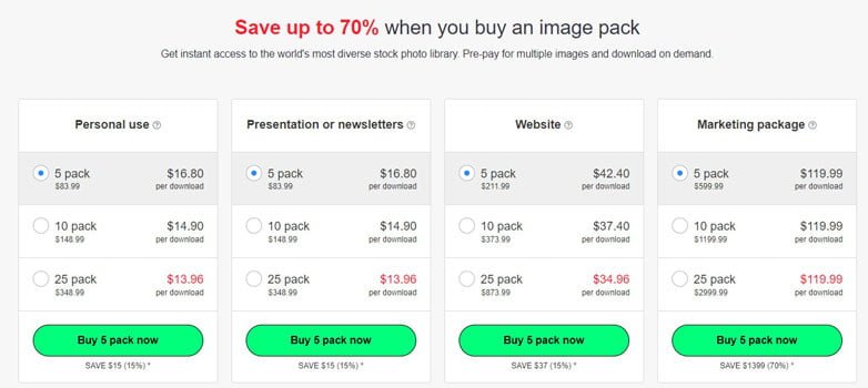 alamy subscription plans