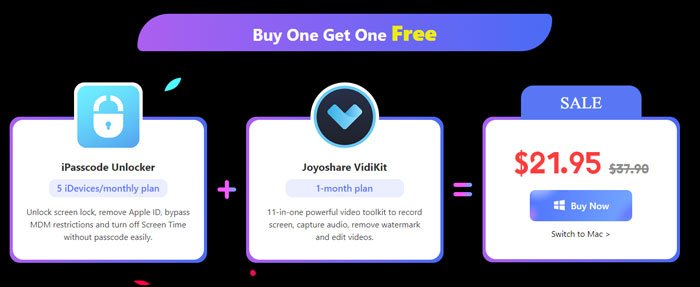 joyoshare buy 1 get 1 free