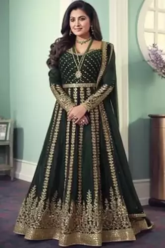 Simple Chanderi Silk Anarkali