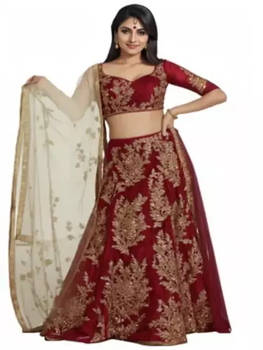 vibrant Banarasi Lehenga Set