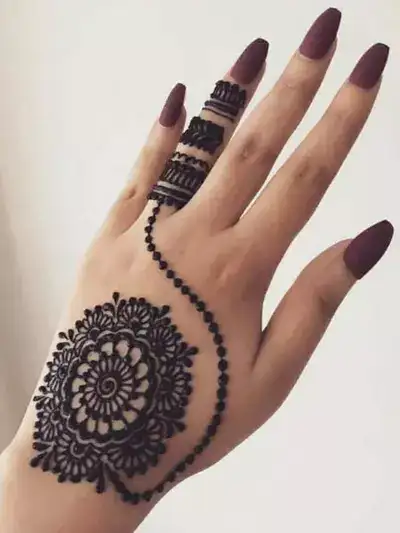 Centre Flower Arabic Mehndi