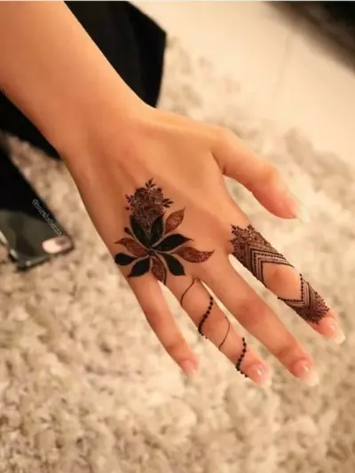 Floral Tattoo Arabic Mehndi Design