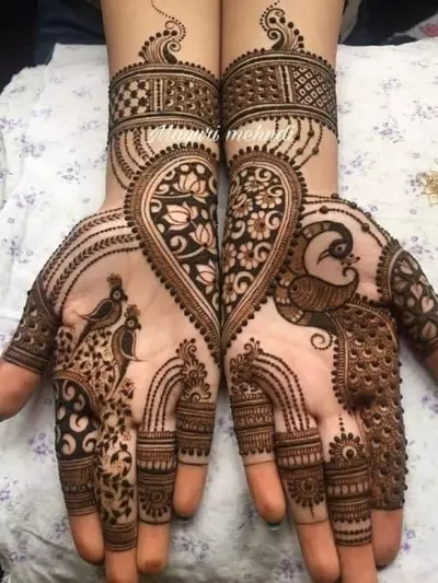 Full Coverage Peacock Arabic Mehndi