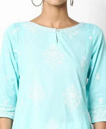 Boat Neck Kurti front