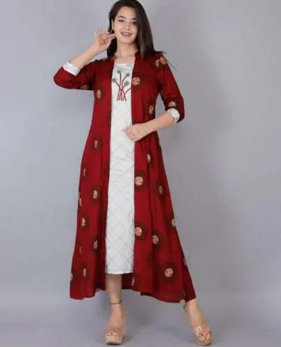 Collared and Layered Kurti front