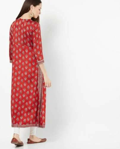 Scooped Neck Kurti back