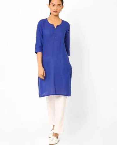 Scooped V Neckline Kurta front