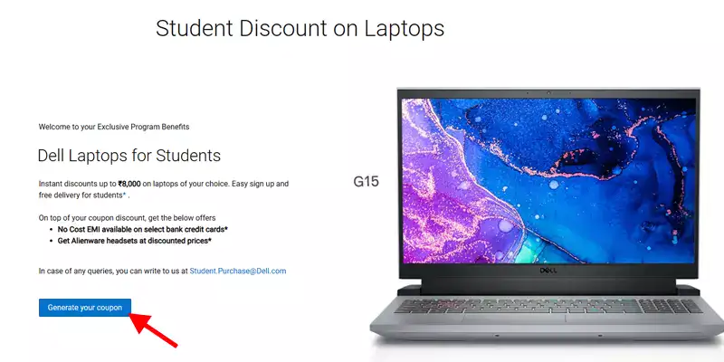 Dell Student Discount India