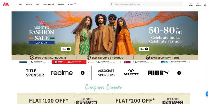 Myntra Coupons Today