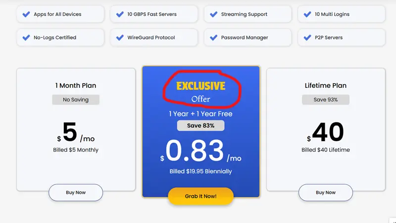 fastestvpn pricing