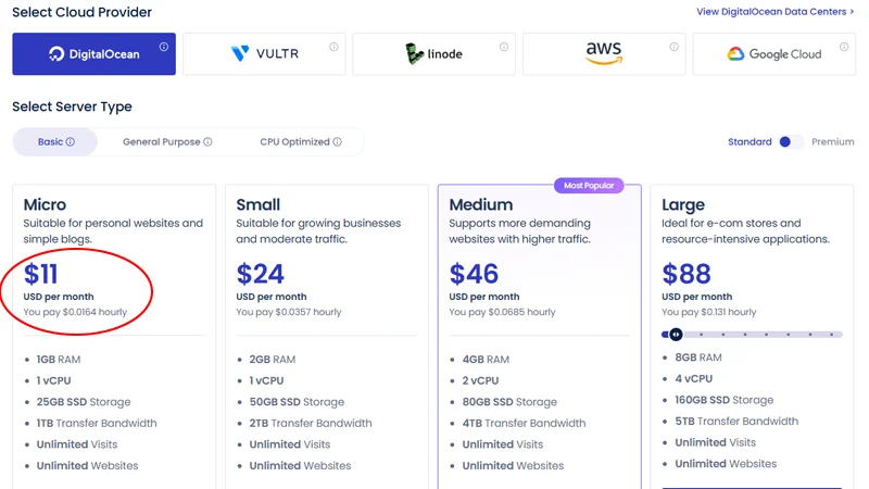 cloudways plans pricing 2025