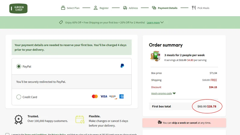 green chef checkout discount