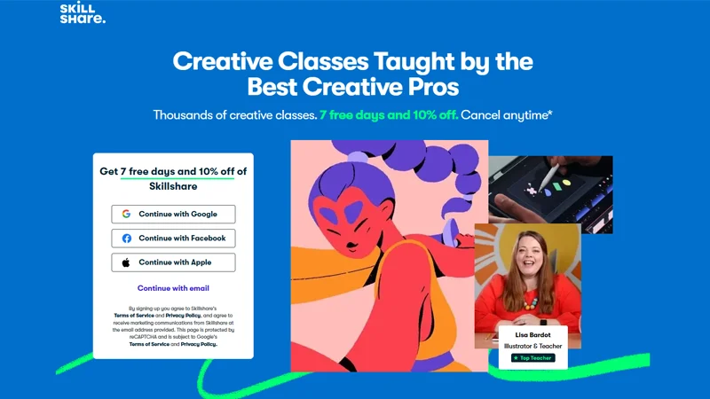 skillshare free trial 7 days
