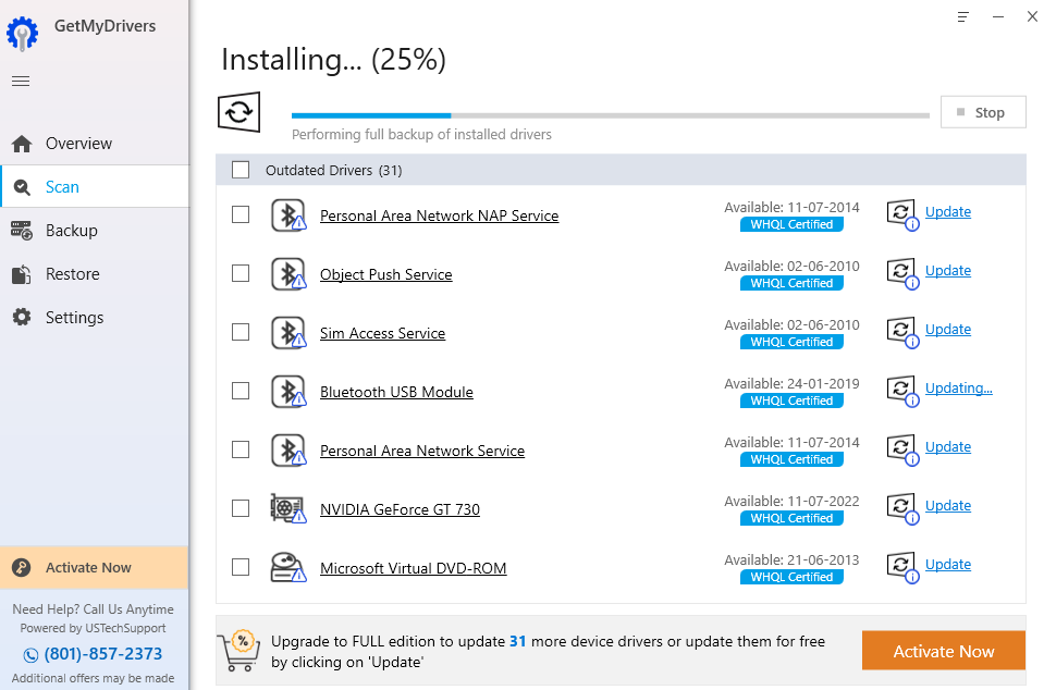 Getmydrivers outdated drivers list